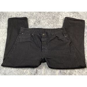 Levi's 501 XX Jeans Men's 42/32 Black Denim Button Fly‎ Straight Leg Y2K